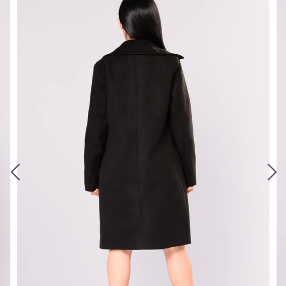 Black fashion nova trench coat - Picture 3 of 6